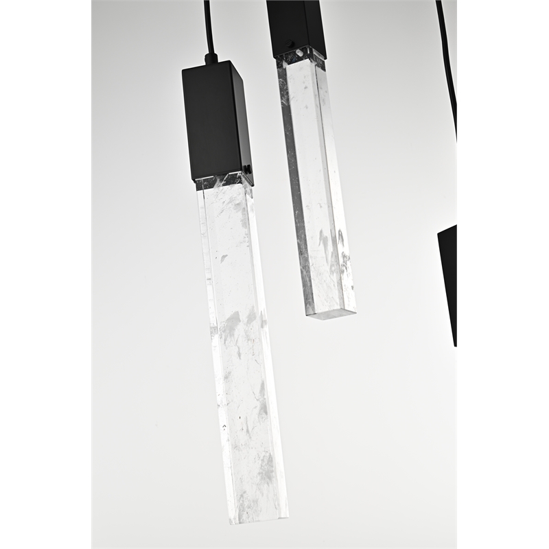 Elegant Lighting Aurora 42 Inch Pendant In Black