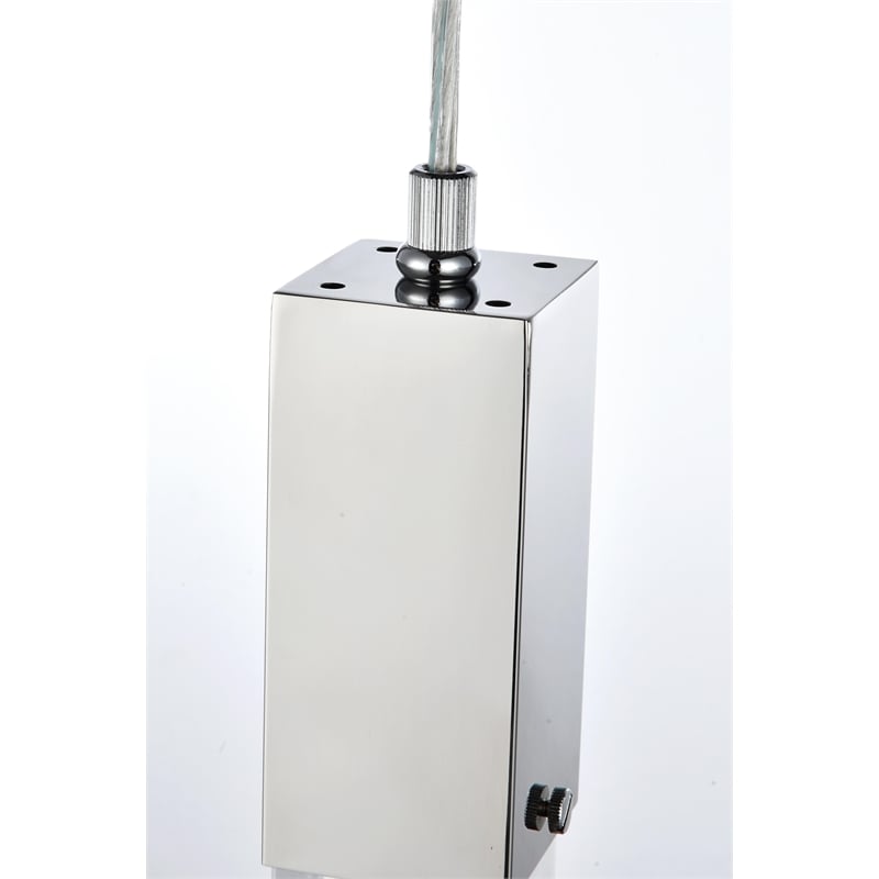 Elegant Lighting Aurora 42 Inch Pendant In Chrome