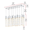 Elegant Lighting Aurora 42 Inch Pendant In Chrome