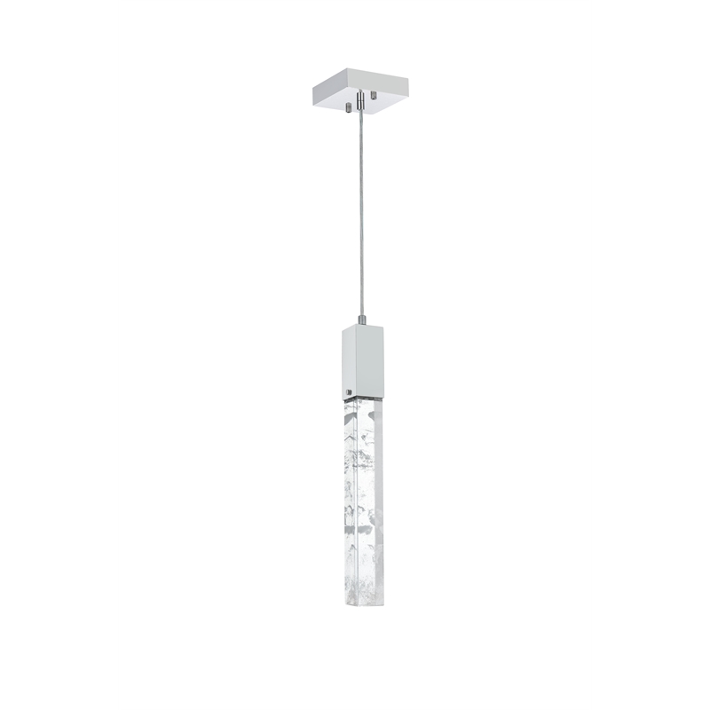 Elegant Lighting Aurora 5 Inch Pendant In Chrome