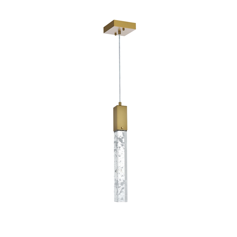 Elegant Lighting Aurora 5 Inch Pendant In Satin Gold