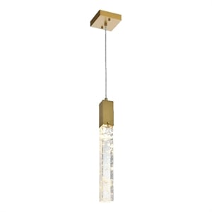 Elegant Lighting Aurora 5 Inch Pendant In Satin Gold