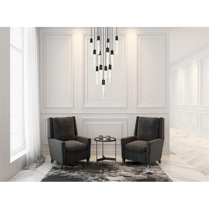 Elegant Lighting Aurora 26 Inch Pendant In Black