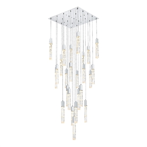 Elegant Lighting Aurora 36 Inch Chandelier In Chrome