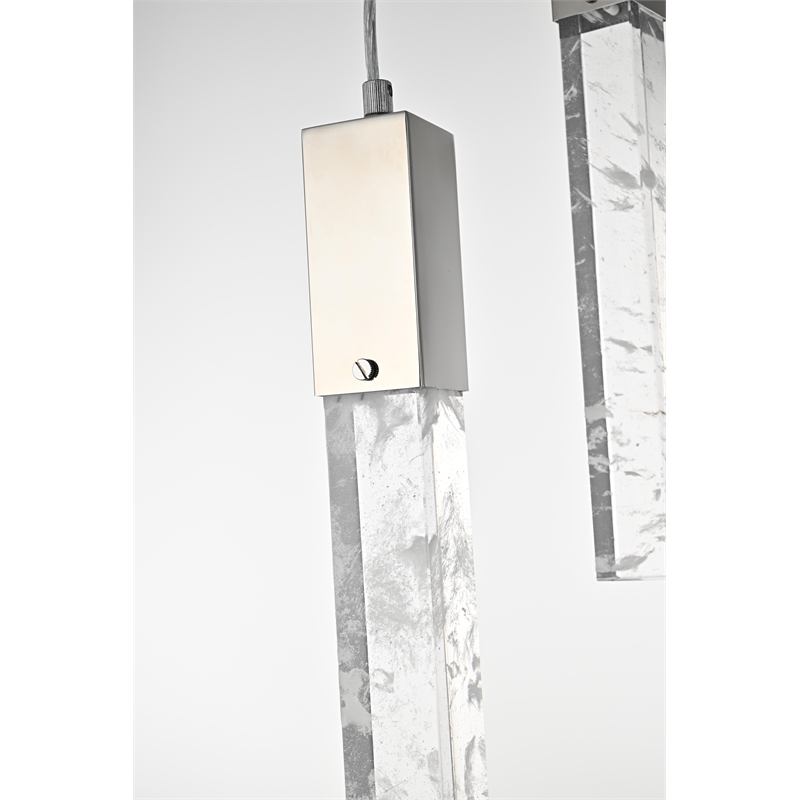 Elegant Lighting Aurora 42 Inch Chandelier In Chrome