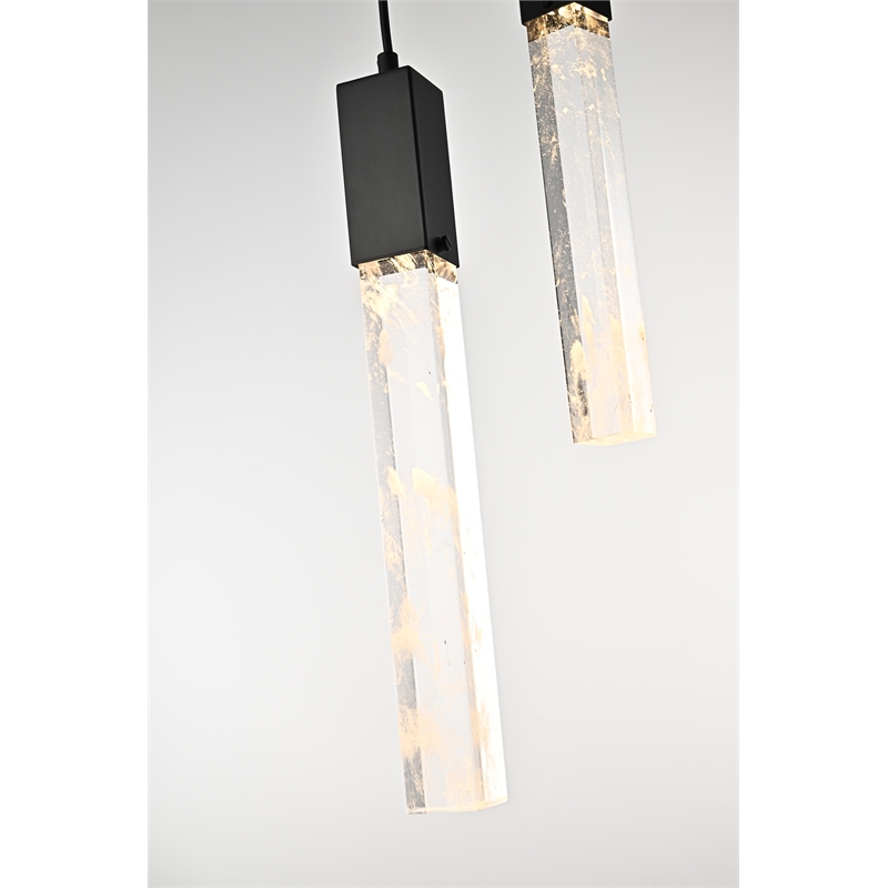 Elegant Lighting Aurora 42 Inch Chandelier In Black
