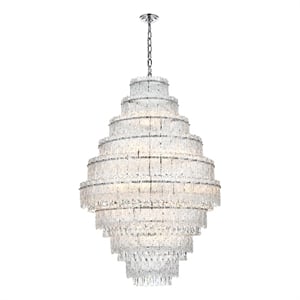 Elegant Lighting Emilia 36 Inch Chandelier In Chrome