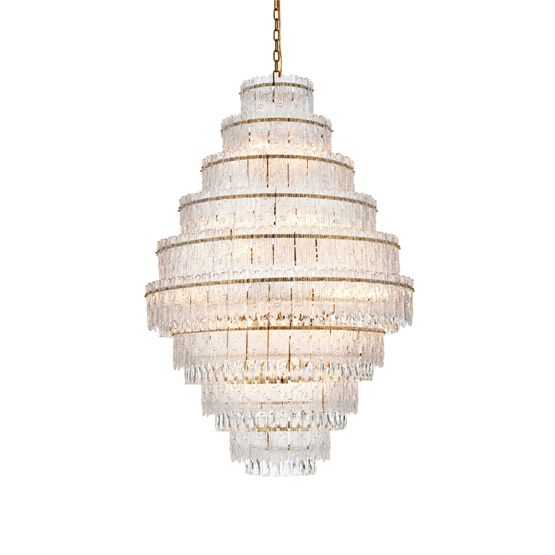 Elegant Lighting Emilia 36 Inch Chandelier In Satin Gold