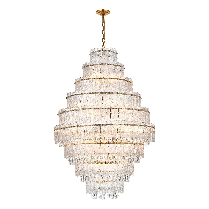 Elegant Lighting Emilia 36 Inch Chandelier In Satin Gold