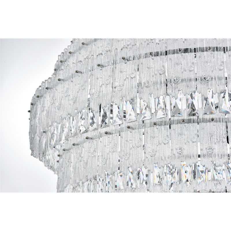 Elegant Lighting Emilia 42 Inch Chandelier In Chrome