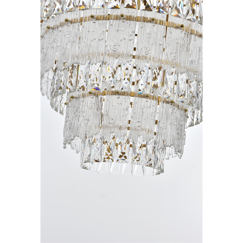Elegant Lighting Emilia 42 Inch Chandelier In Satin Gold