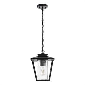 Elegant Lighting Gaul 7&quot Outdoor Pendant In Black