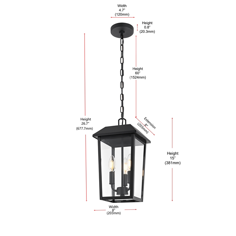 Elegant Lighting Riggs 8 X 15