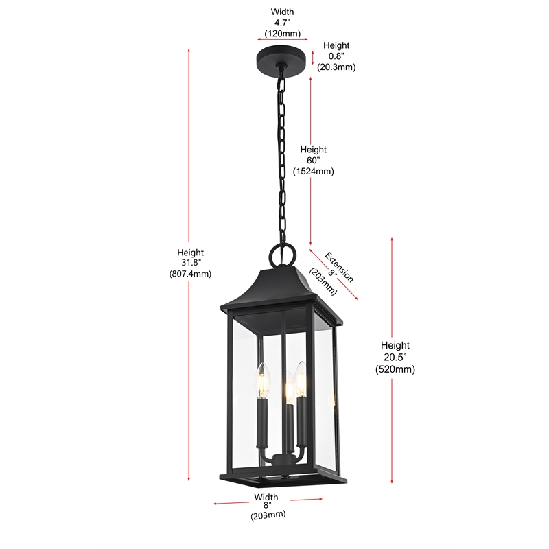 Elegant Lighting Shepard 8 X 20.5