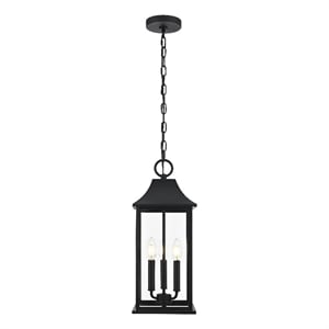 Elegant Lighting Shepard 8 X 20.5&quot Outdoor Pendant In Black