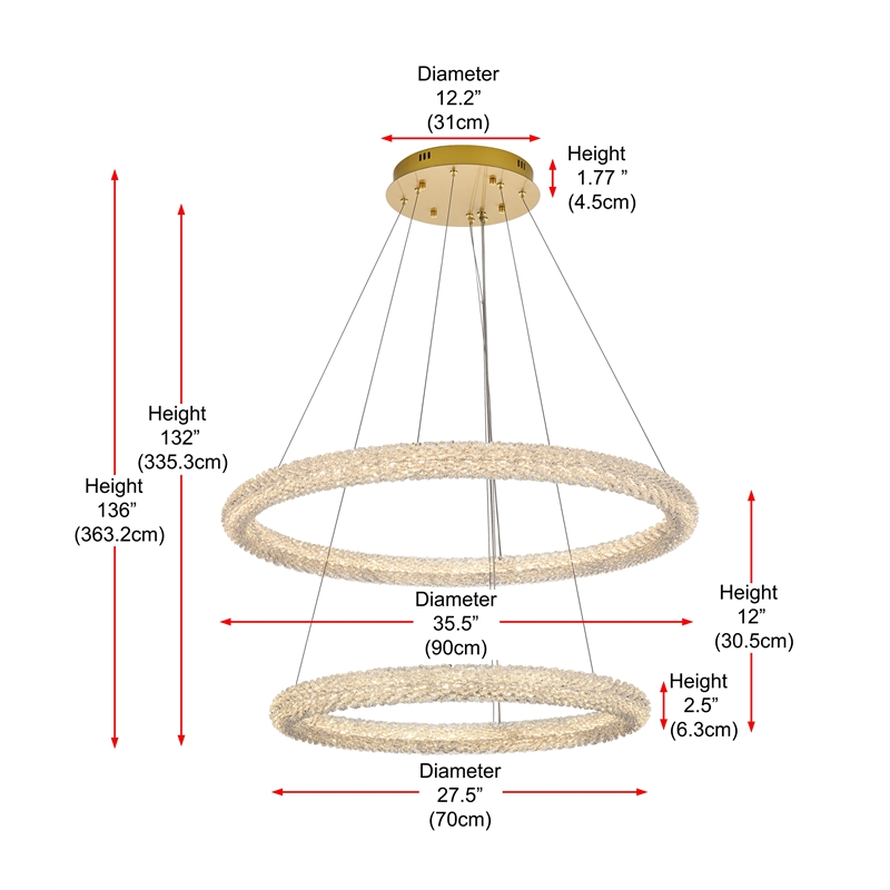 Elegant Lighting Bowen 35.5