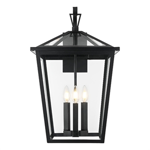 Elegant Lighting Oxford 7&quot Outdoor Pendant In Black