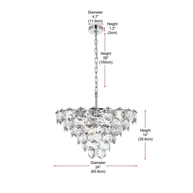 Elegant Lighting Adaline 24