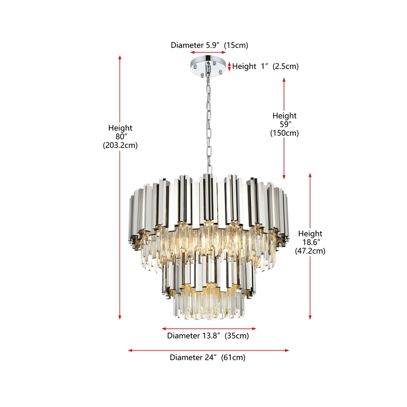 Elegant Lighting Willow 24
