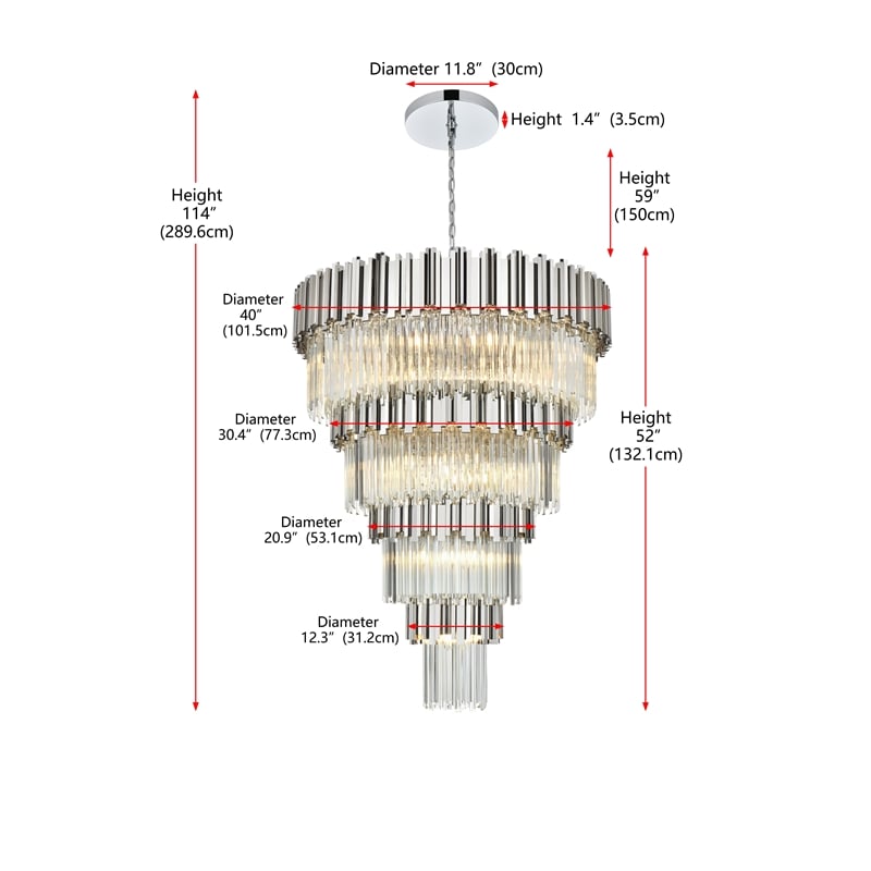Elegant Lighting Willow 40