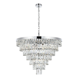 Elegant Lighting Josephine 32&quot Round Chandelier in Chrome