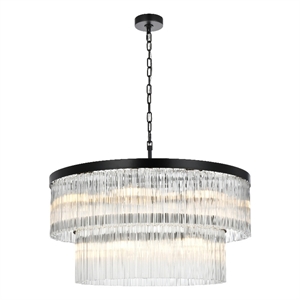 Elegant Lighting Harlow 32&quot Chandelier in Black