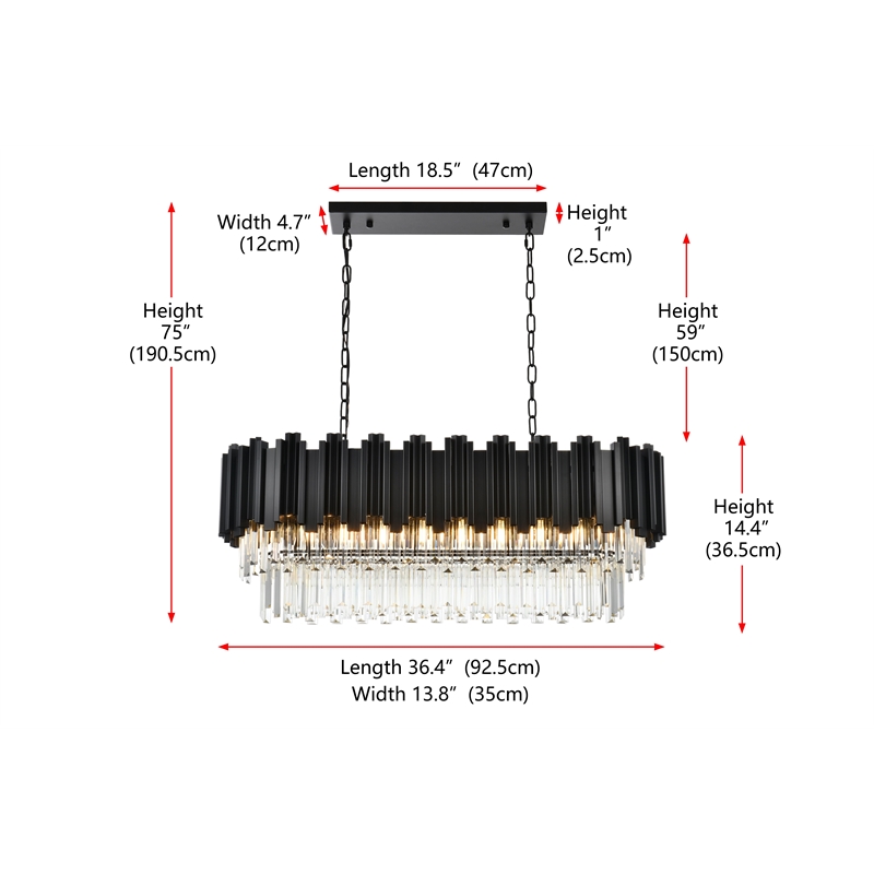 Elegant Lighting Willow 36