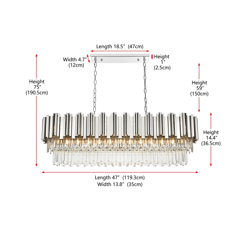 Elegant Lighting Willow 47