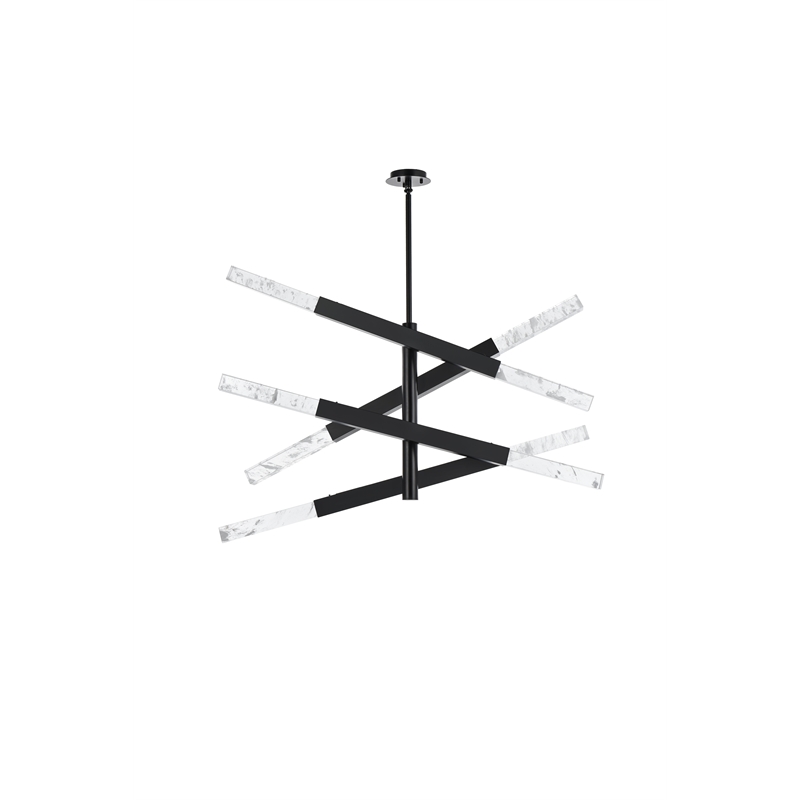 Elegant Lighting Ari 4-Bar Pendant in Black