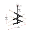 Elegant Lighting Ari 4-Bar Pendant in Black