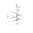 Elegant Lighting Ari 4-Bar Pendant in Chrome