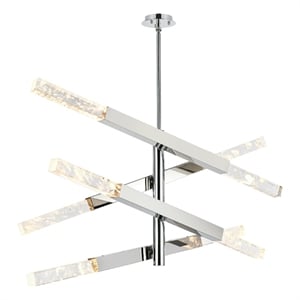 Elegant Lighting Ari 4-Bar Pendant in Chrome