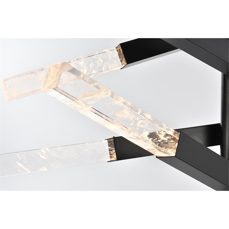 Elegant Lighting Ari 6-Bar Pendant in Black