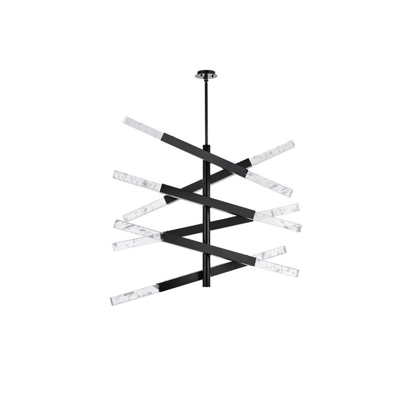 Elegant Lighting Ari 6-Bar Pendant in Black