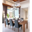 Elegant Lighting Ari 6-Bar Pendant in Chrome