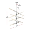 Elegant Lighting Ari 6-Bar Pendant in Chrome