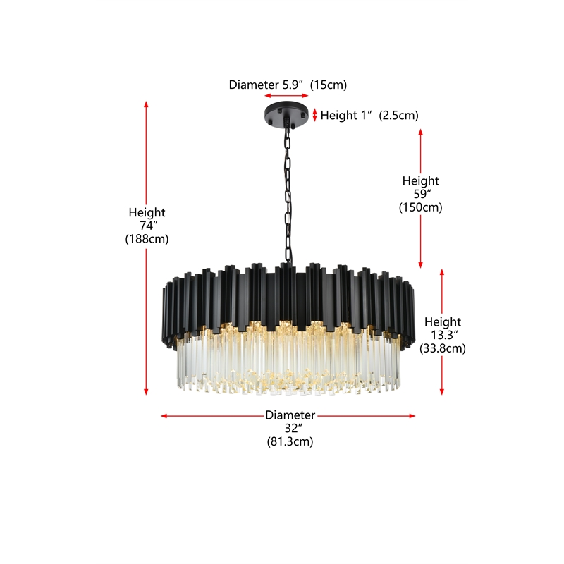 Elegant Lighting Willow 32