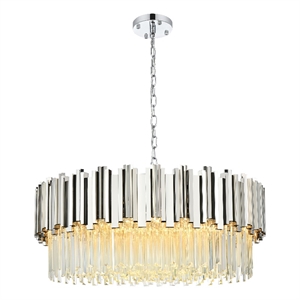 Elegant Lighting Willow 32&quot Chandelier in Chrome