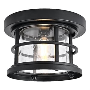 Elegant Lighting Carla 8&quot Outdoor Flush Mount in Black