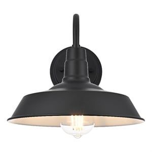 Elegant Lighting Franco 10&quot Outdoor Wall Sconce in Black