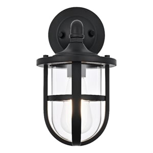Elegant Lighting 6&quot Outdoor Wall Sconce in Black