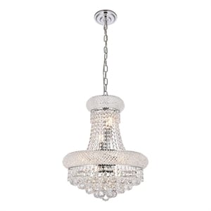 Elegant Home Fashions Primo 8-Light Crystal & Steel Chandelier in Chrome