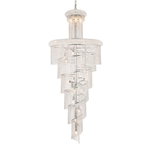 Elegant Lighting Spiral 30&quot 28 Light Royal Crystal Chandelier