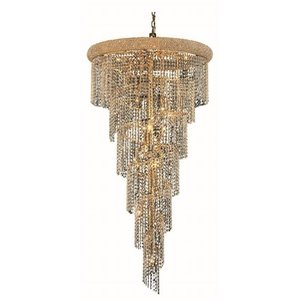 Elegant Lighting Spiral 30&quot 22 Light Royal Crystal Chandelier