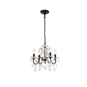 Elegant Lighting St. Francis 17&quot 4 Light Royal Crystal Chandelier
