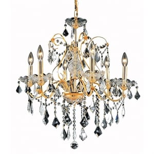 Elegant Lighting St. Francis 24&quot 6 Light Royal Crystal Chandelier