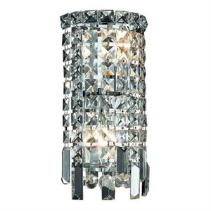 Elegant Lighting Maxime 13&quot 2 Light Royal Crystal Wall Sconce