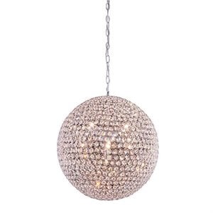 Elegant Lighting Cabaret 20&quot 9 Light Royal Crystal Pendant Lamp