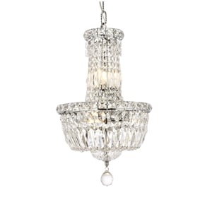 Elegant Lighting Tranquil 12&quot 6 Light Royal Crystal Chandelier