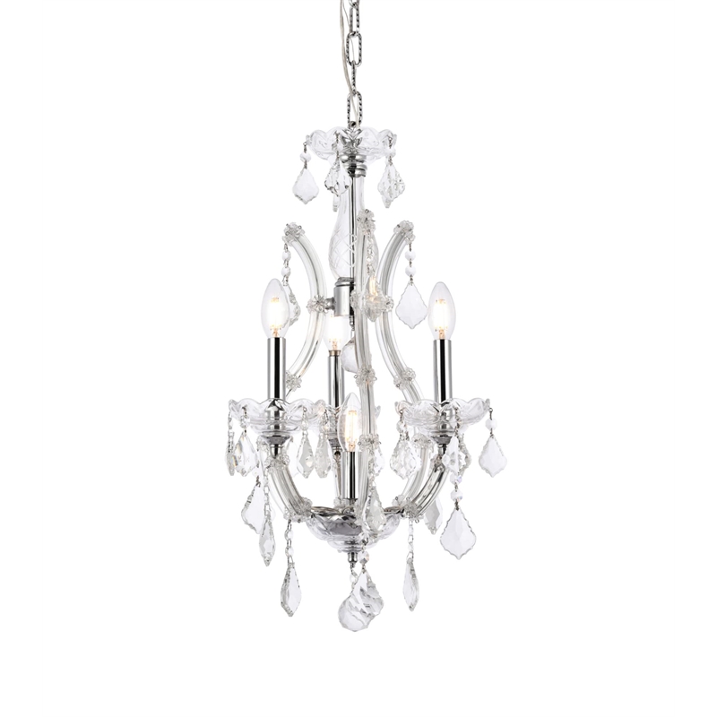 Elegant Lighting Maria Theresa 4 Light Royal Crystal Chandelier